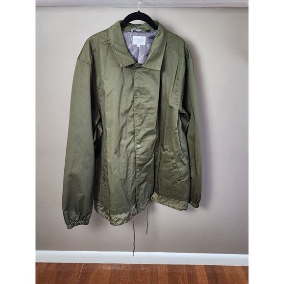 Five Four, Olive Green Men's 2XL Button Up Lightweight Jacket, NWOT - Picture 3 of 10